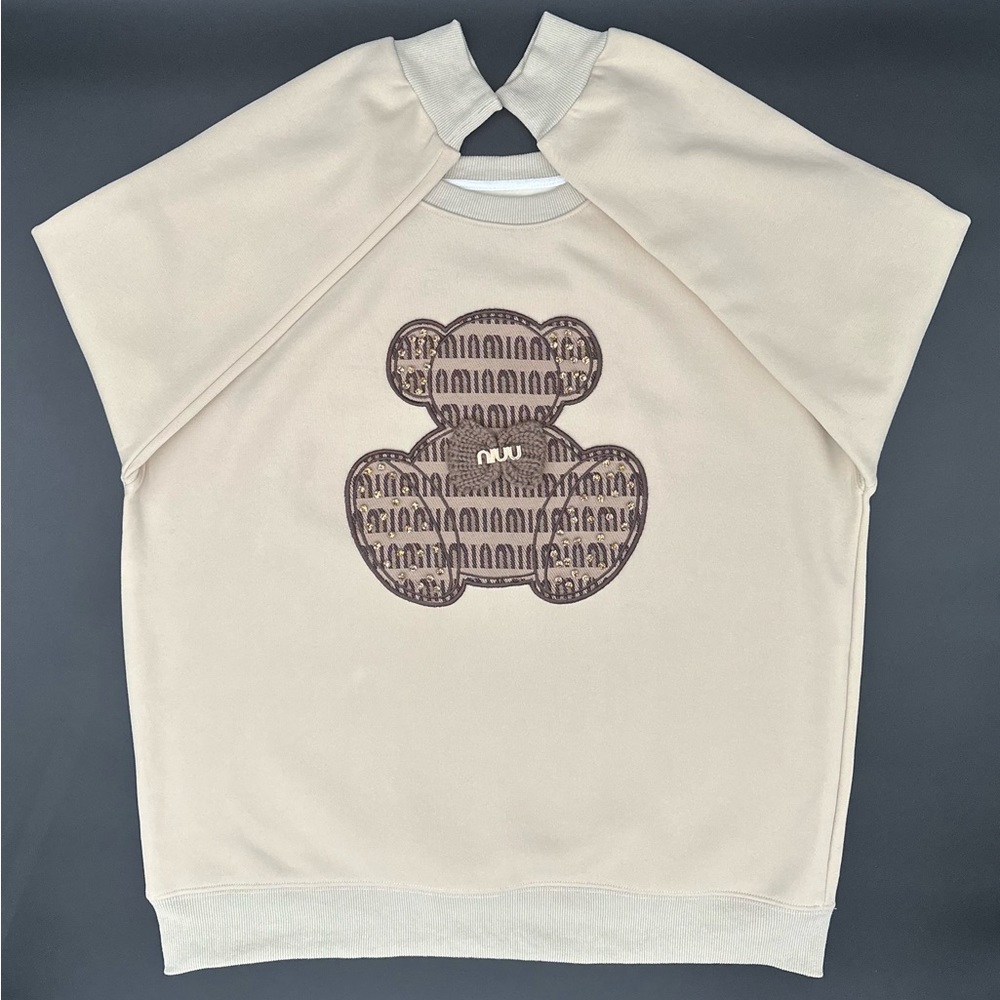 Sweatshirt Bear Beige One Size Valentine Day Gift Cute